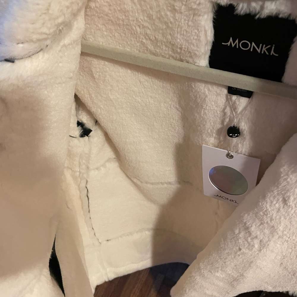 MONKI FAUX LEATHER JACKET new with tags size XS - Picture 10 of 13